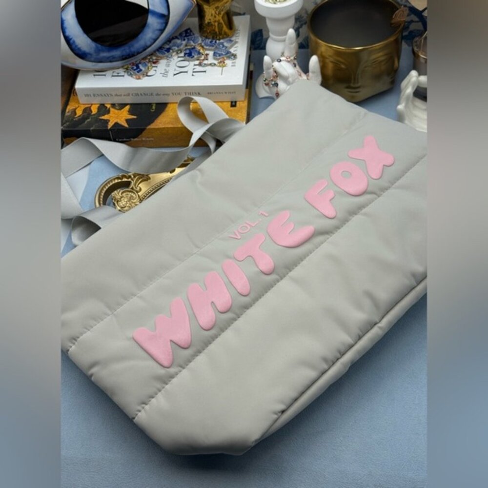 🆕 WHITE FOX BOUTIQUE 🧿 NWOT Vol 1. Tote Bag, Ivory & Pink - Picture 12 of 12